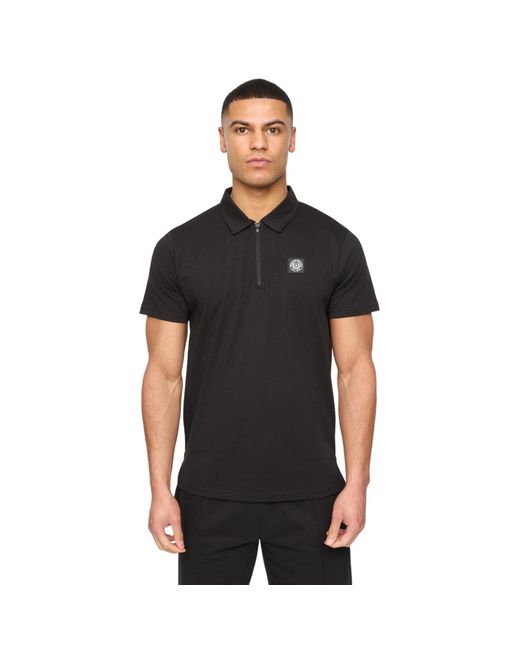 Henleys Black Henychill Polo And Shorts Set Cotton for men
