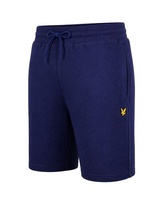 Lyle & Scott Blue Contrast Piping Shorts for men