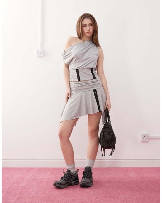 Collusion Pink Hook And Eye Detailed Skirt