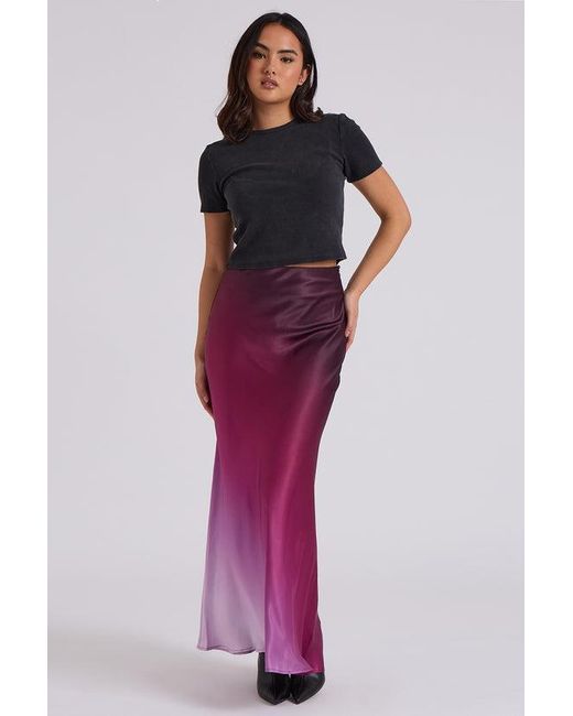 Urban Bliss Purple Ombre Bias Cut Maxi Skirt