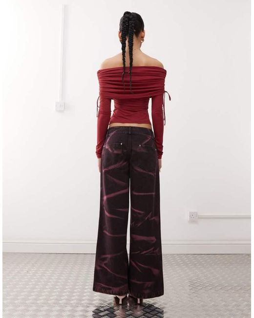 Labelrail Red X Jennifer Mcking Baggy Oversized Distressed Wash Jeans