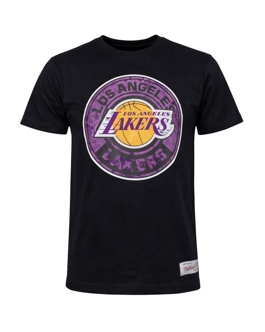 Mitchell & Ness Black Nba Los Angeles Lakers Tonal Floral T-Shirt Cotton for men
