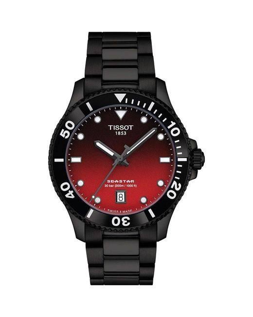 Tissot Black Seastar 1000 Watch T1204103342100 Stainless Steel for men