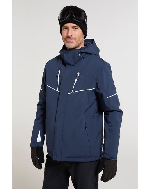 Mountain Warehouse Blue 'Galactic Extreme' Ski Jacket Waterproof Winter Coat for men