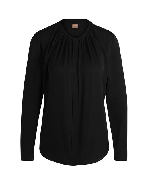 Boss Black Long Sleeve Regular Fit Blouse