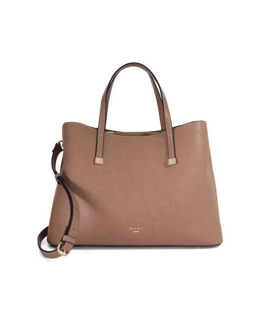 Dune Branded Hardware Tote Shopper in Brown Lyst UK