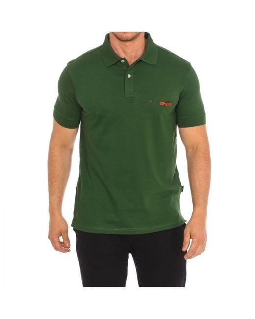 Philipp Plein Green Pips511 Short-Sleeved Polo Shirt for men