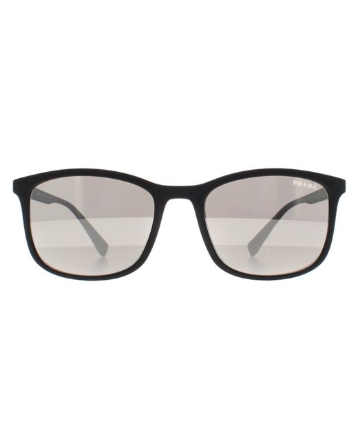Prada Sport Brown Rectangle Rubber Light Mirror Ps01Ts for men