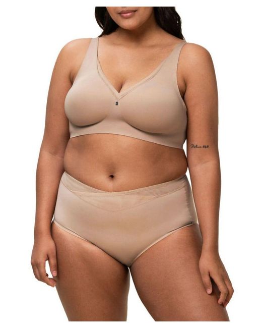 Triumph Brown True Shape Sensation Minimizer Bra
