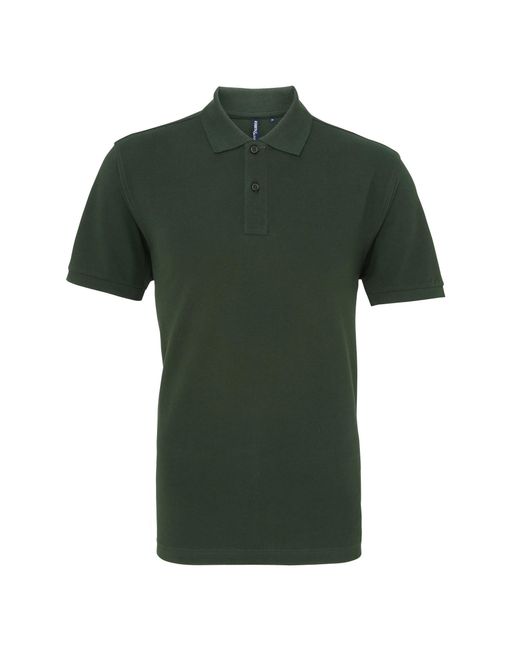Asquith & Fox Green Plain Short Sleeve Polo Shirt (Bottle) for men