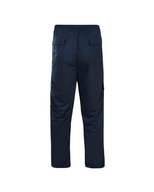 KAM Jeanswear Blue Kam Lightweight Cargo Trousers Big & Tall for men