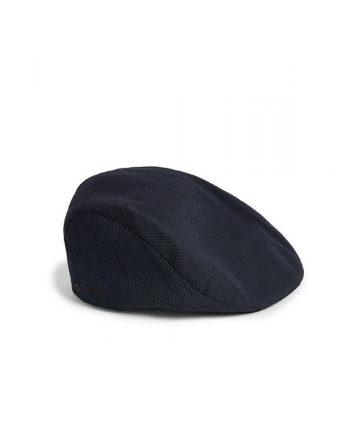 Ted Baker Blue Adice Textured Flat Cap for men