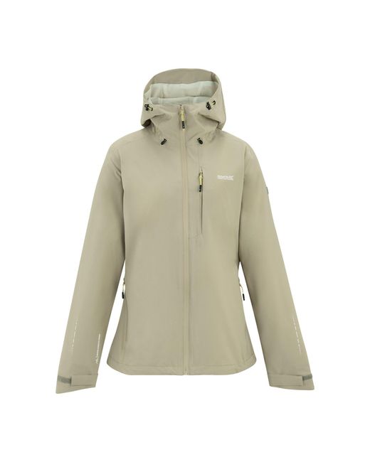 Regatta Green Ladies Oklarna Waterproof Jacket (Parchment)