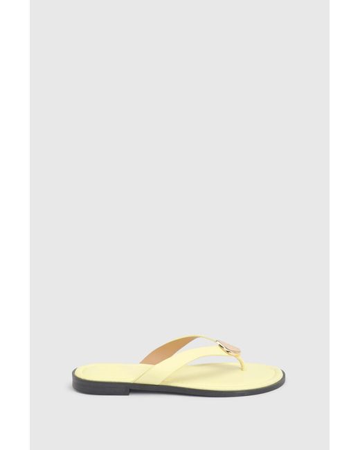 Boohoo Natural Trim Detail Flip Flops
