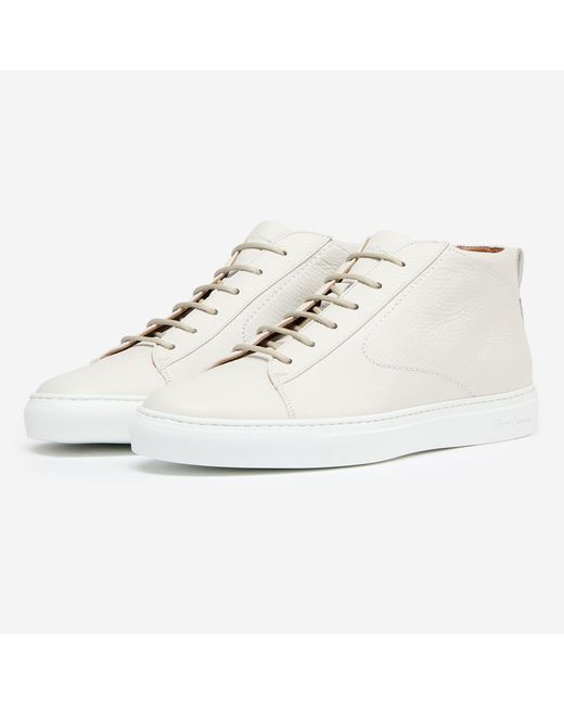 Oliver Sweeney White Deer Leather Cupsole Trainers for men