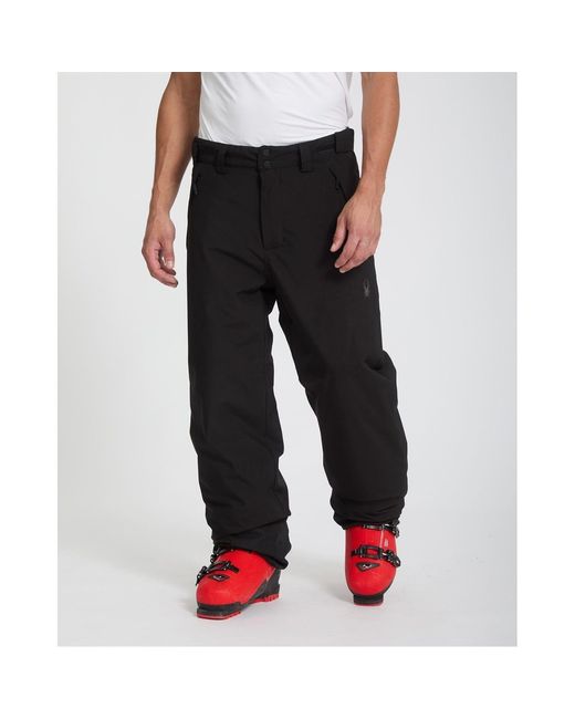Spyder Black Solid Patterned Wide Leg Salopette for men