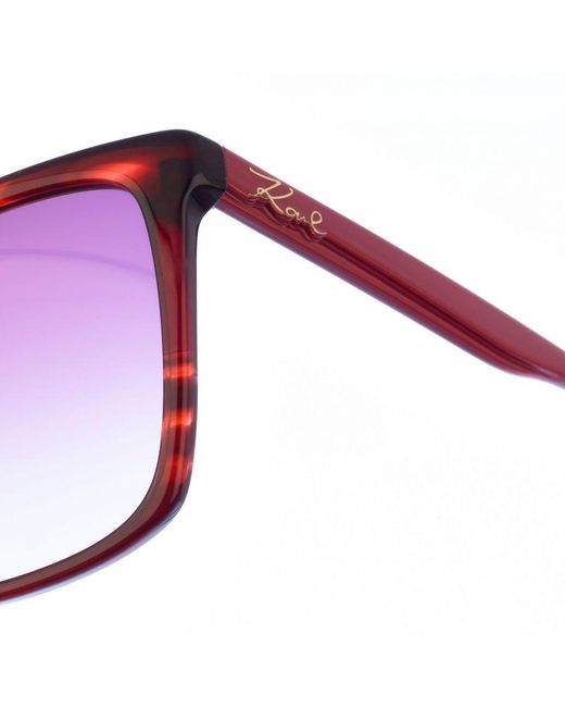 Karl Lagerfeld Vierkante Acetaat Zonnebril Kl6014s in het Purple