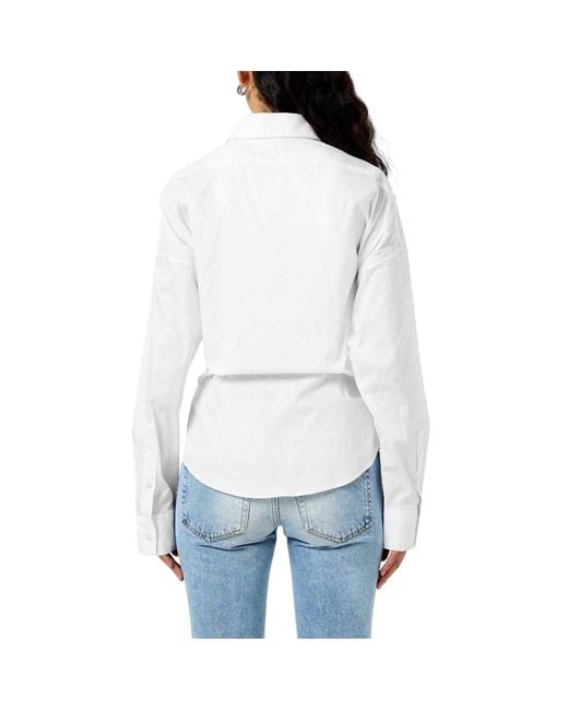DIESEL White Ladies C-Siz-N2 Embossed Shirt (Bright)