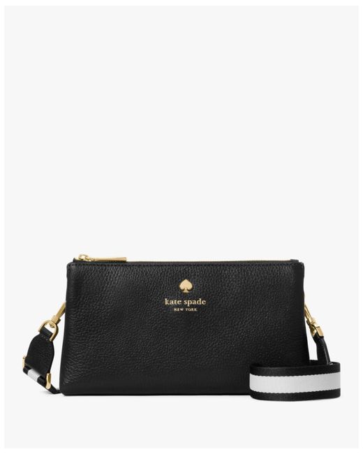 Kate Spade Black Emma Pebbled Leather Mini Crossbody