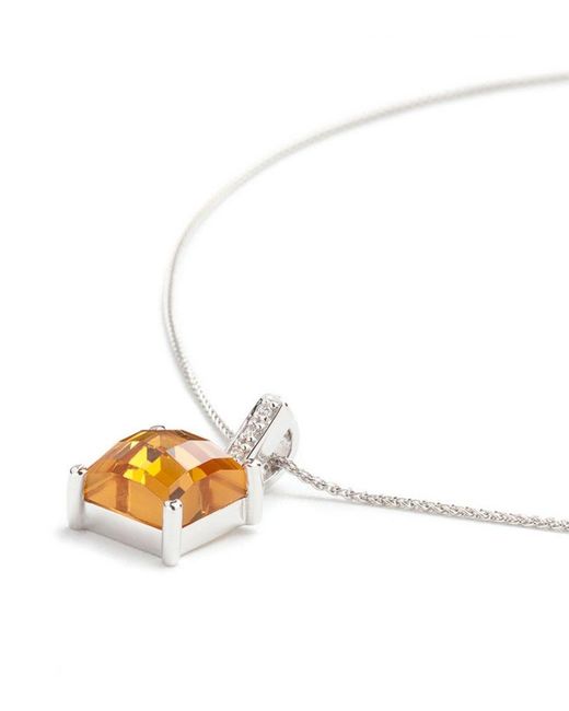Orphelia White 925 Sterling Chain With Pendant