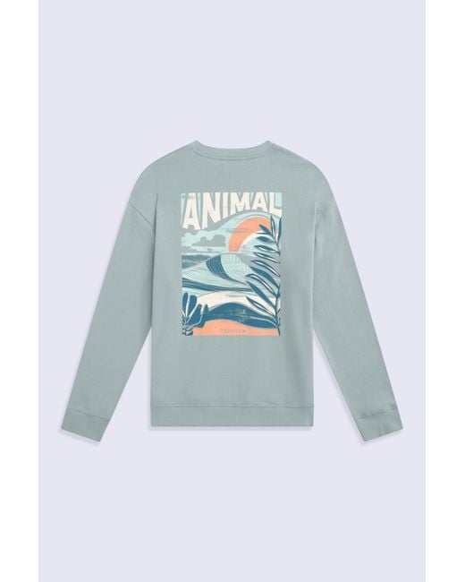 Mountain Warehouse Blue 'Jonah' Padstow Regional Sweatshirt Cotton Casual Comfy Pullover for men