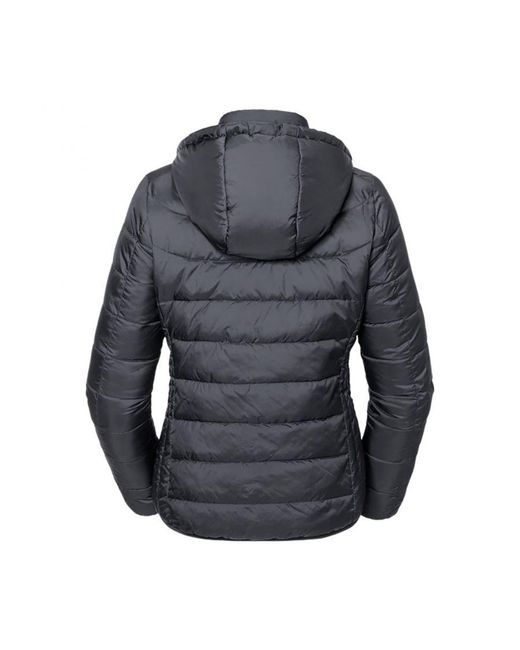 Russell Black Adults Hooded Nano Jacket