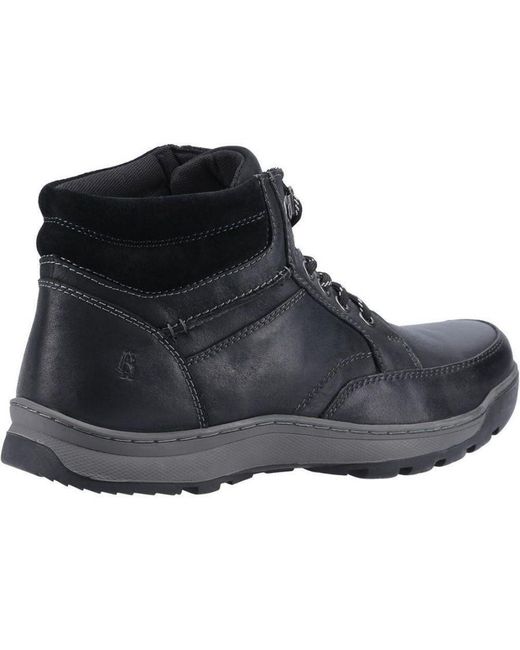 Hush Puppies Black Grover Leather Boots for men