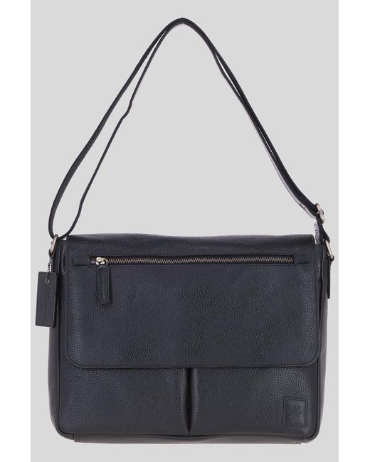 Ashwood Leather Gray 'Blake' Real Messenger Bag for men