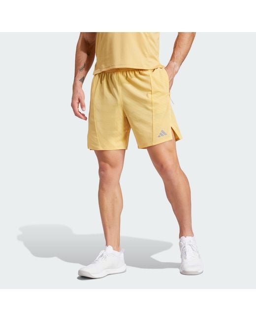 Adidas Originals Natural Designed For Training Hiit Workout Heat.Rdy Print Shorts for men