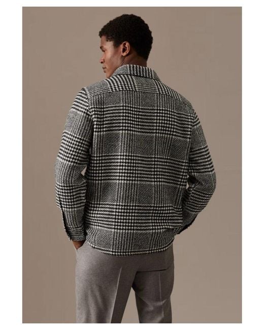 Autograph Brown Wool Blend Overshirt Check for men