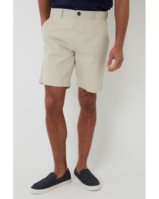 Threadbare Natural Light Cotton Regular Fit Stretch Chino Shorts for men
