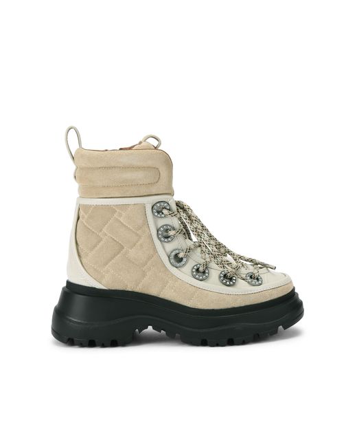 Kurt Geiger Natural Suede Kensington Hiker Boots