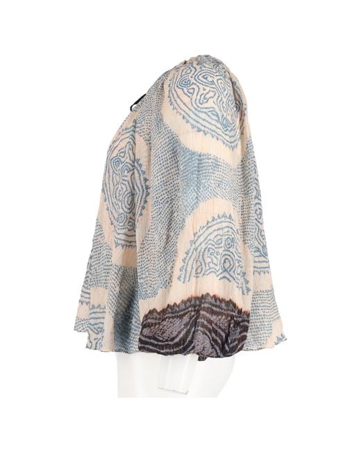Ulla Johnson Blue Printed Pauline Blouse
