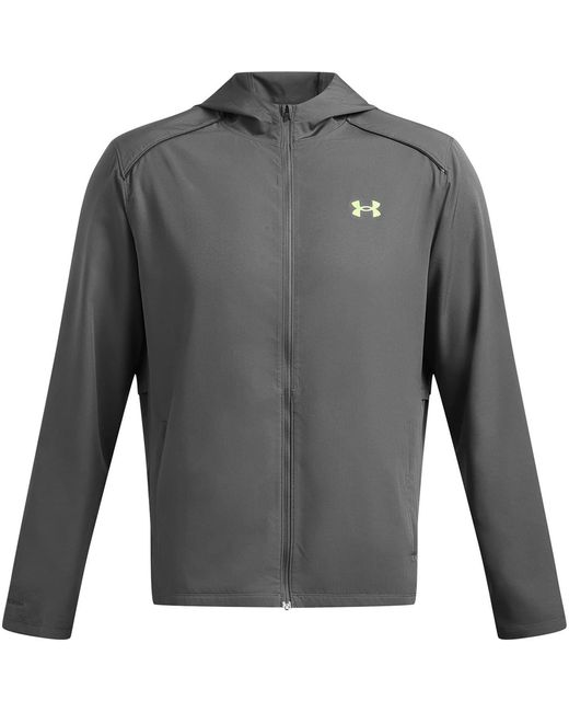 Under Armour Gray Storm Run Water And Wind Resistant Performance Running Jacket for men