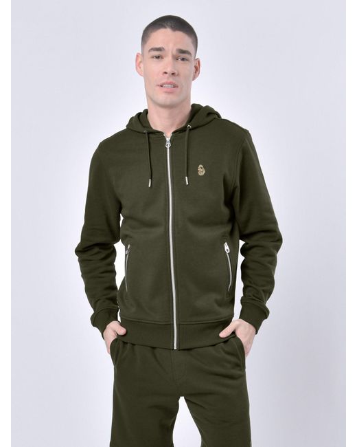 Luke 1977 Green Berlin 2 Zip Hoodie for men