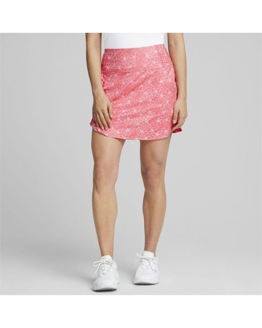 PUMA Pink Pwrmesh Island Flower Golf Skirt