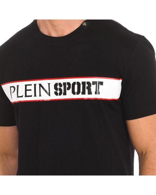 Philipp Plein Black Tips405 Short Sleeve T-Shirt for men