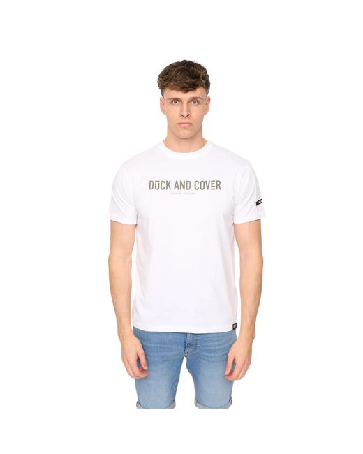 Duck and Cover White Walpole T-Shirt Cotton for men