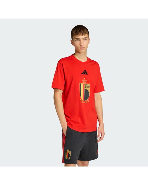 Adidas Originals Red Belgium Dna Graphic T-Shirt for men