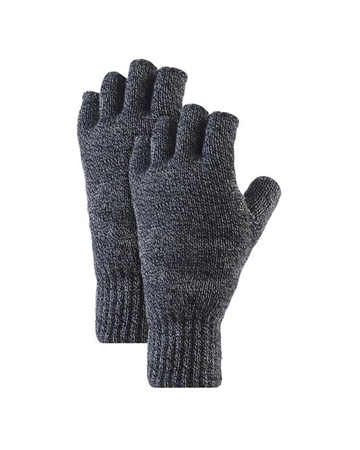Heat Holders Blue Fingerless Gloves With Thermal Fleece Lining Material for men