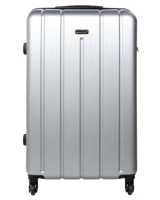 Infinity Leather Robust Hard Shell Suitcase 4 Wheel Lightweight Luggage