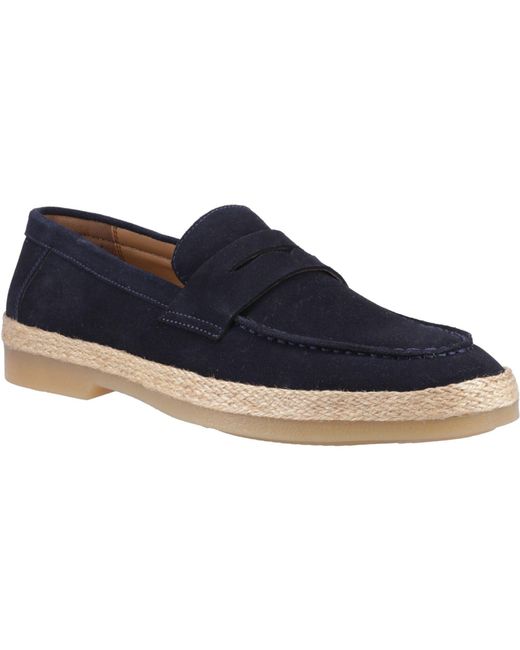 Hush Puppies Blue Laurence Suede Loafers for men