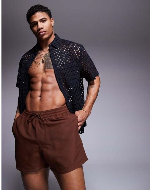 ASOS Purple Swim Shorts for men