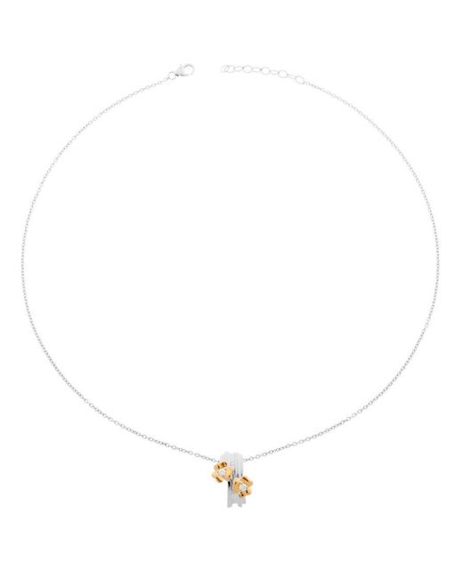 Orphelia White 925 Sterling Chain With Pendant