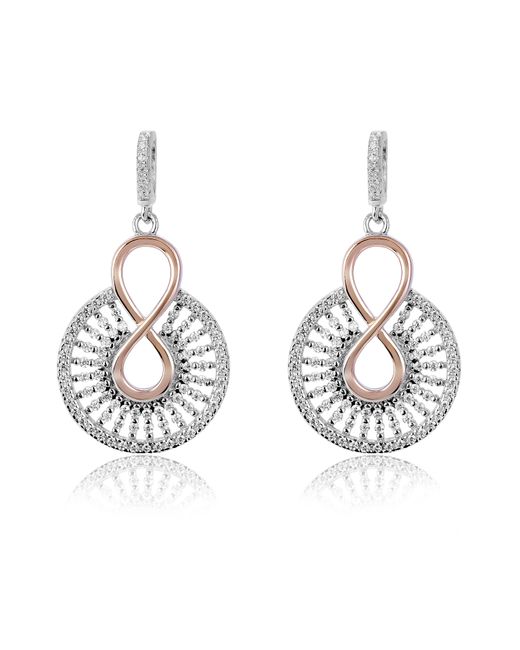 Orphelia Metallic Ladies Embellished 'Frida' 925 Sterling Drop Earrings