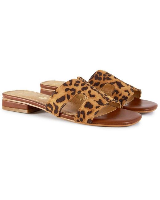 V.Gan Brown Vegan Bok 2 Slide Sandals