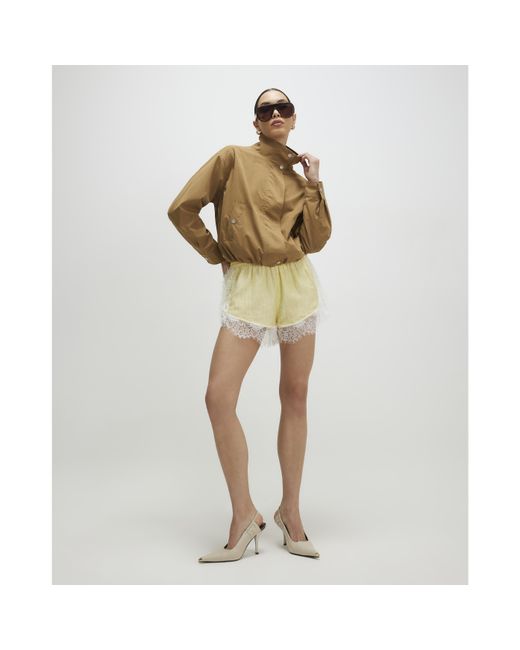 River Island Yellow Bomber Jacket Funnel Neck