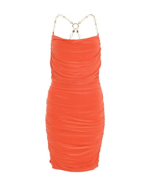 Quiz Orange Chain Bodycon Mini Dress