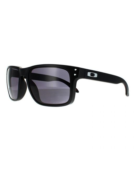 Oakley Black Rectangle Matte Prizm Sunglasses for men