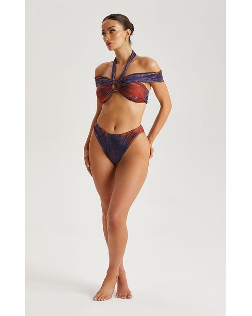 Urban Bliss Purple Detail O-Ring Bikini Top